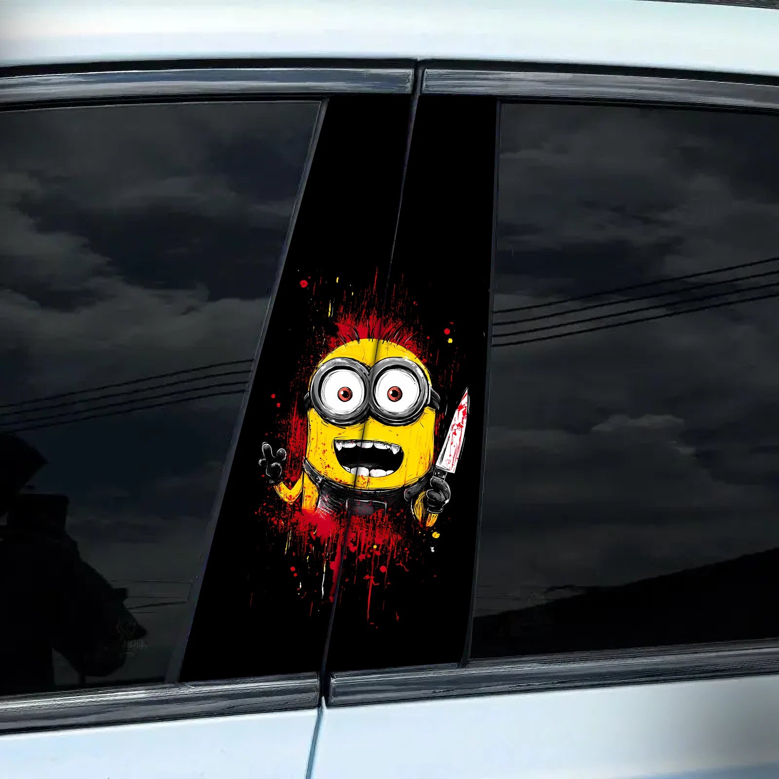 Universal Premium Vinyl Car Pillar Anime Stickers - Stylish and Durable B-Pillar Decals