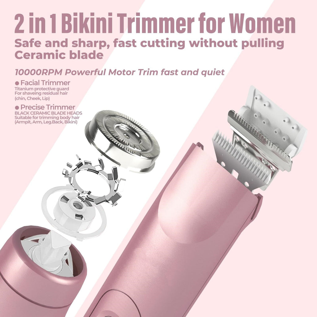 Multifunctional Women's Electric Shaver Double Head Bikini Trimmer