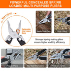Adjustable Ratchet Multi-Tool with Pliers, Knife, Saw, and Screwdriver