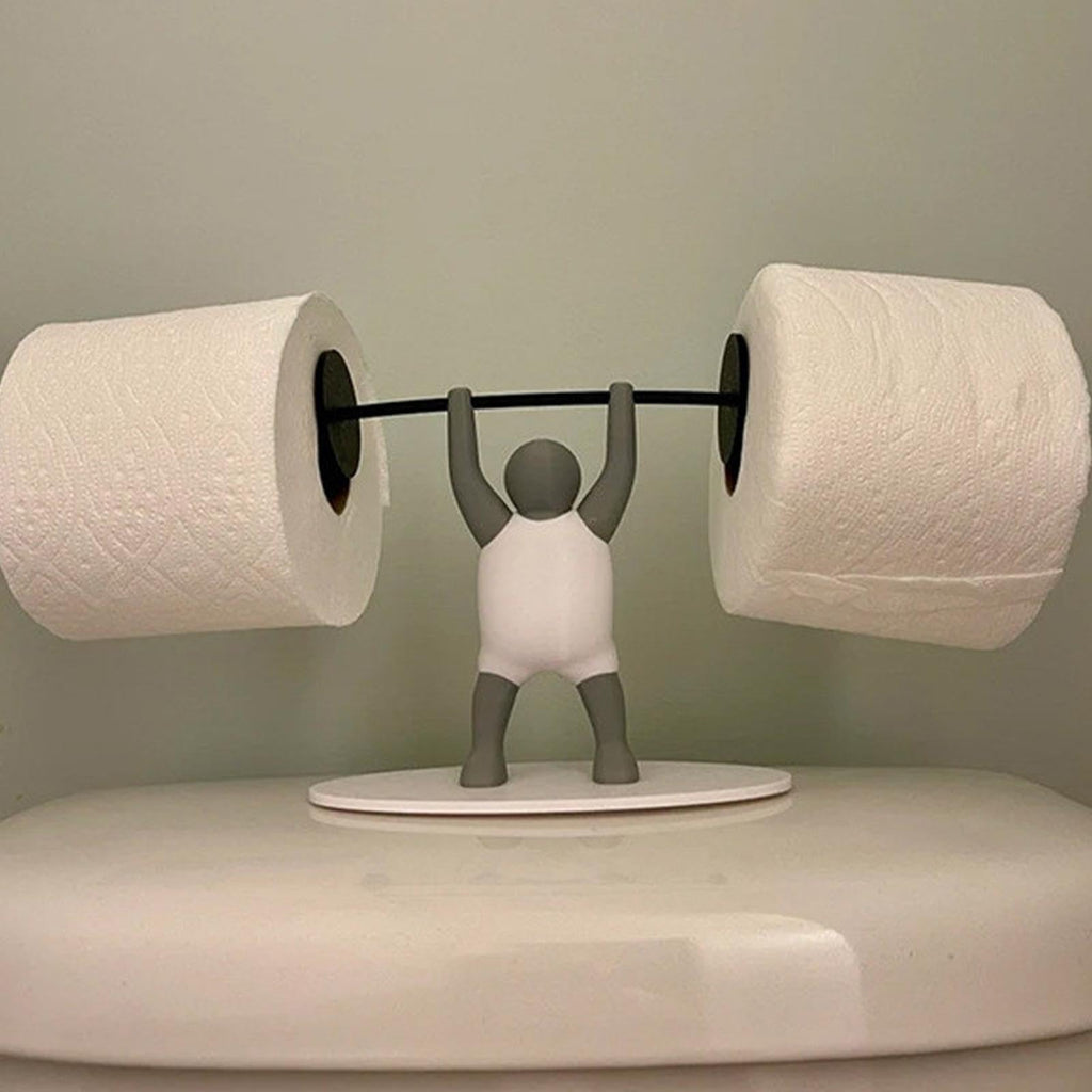 Funny Weightlifter Toilet Roll Holder