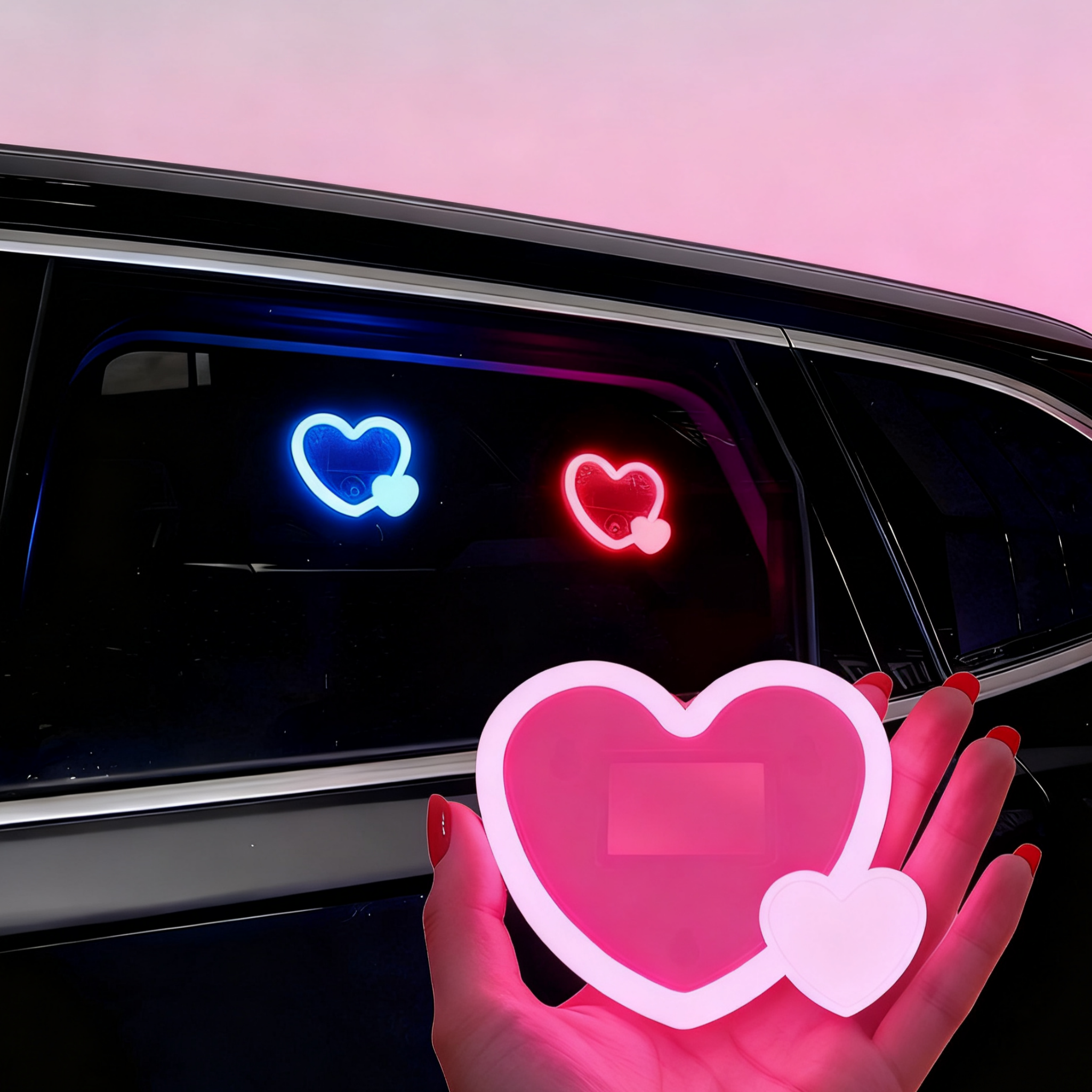 Car LED Ambient Light / Solar-Powered Heart-Shaped LED Neon Light