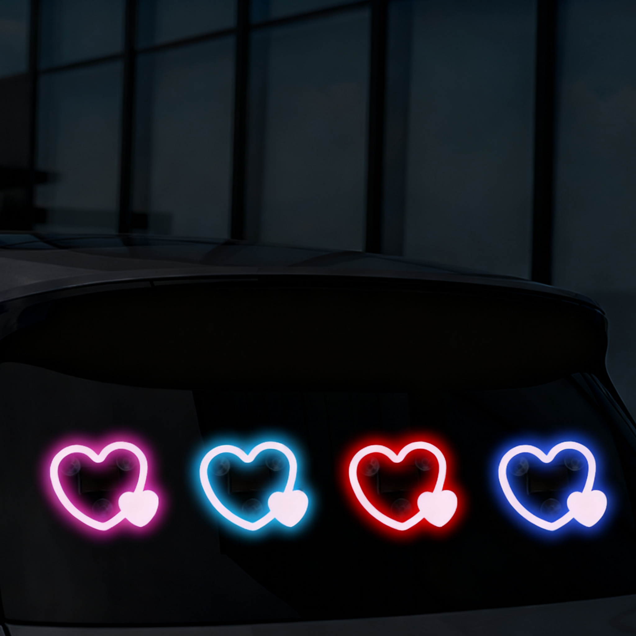 Car LED Ambient Light / Solar-Powered Heart-Shaped LED Neon Light