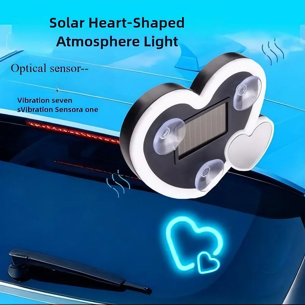 Car LED Ambient Light / Solar-Powered Heart-Shaped LED Neon Light