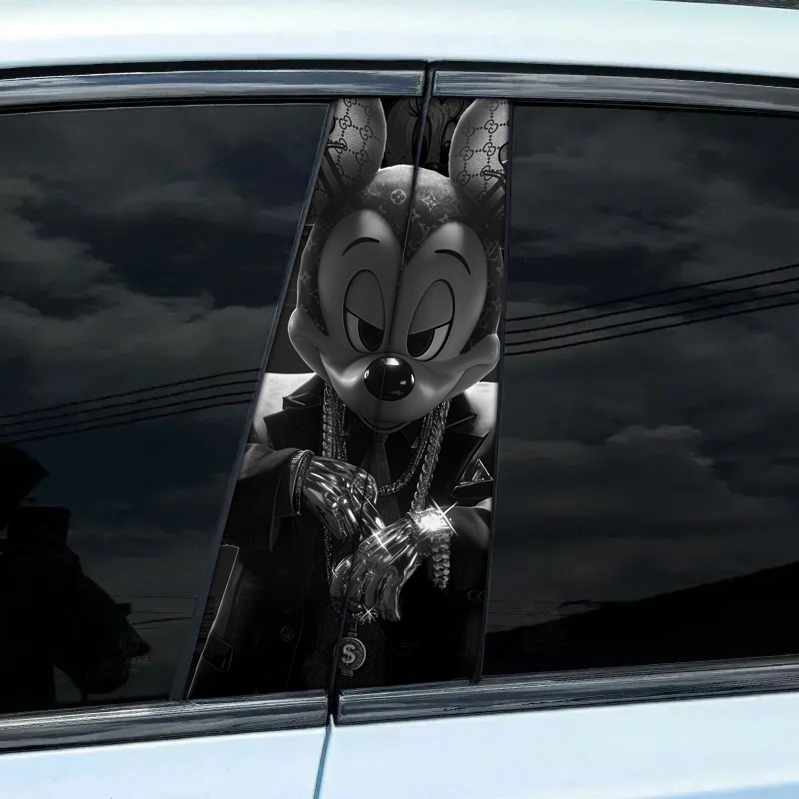 Universal Premium Vinyl Car Pillar Anime Stickers - Stylish and Durable B-Pillar Decals