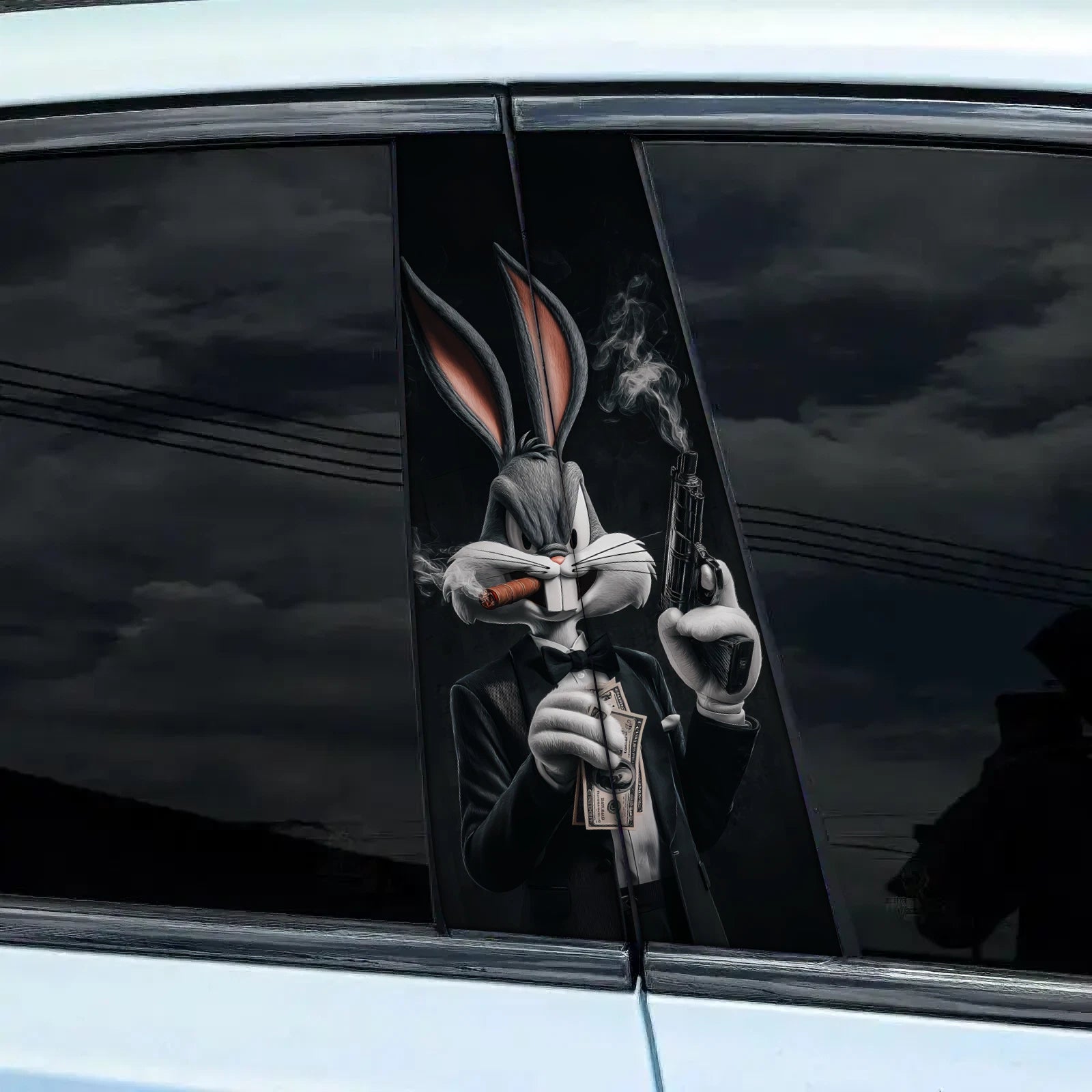 Universal Premium Vinyl Car Pillar Anime Stickers - Stylish and Durable B-Pillar Decals