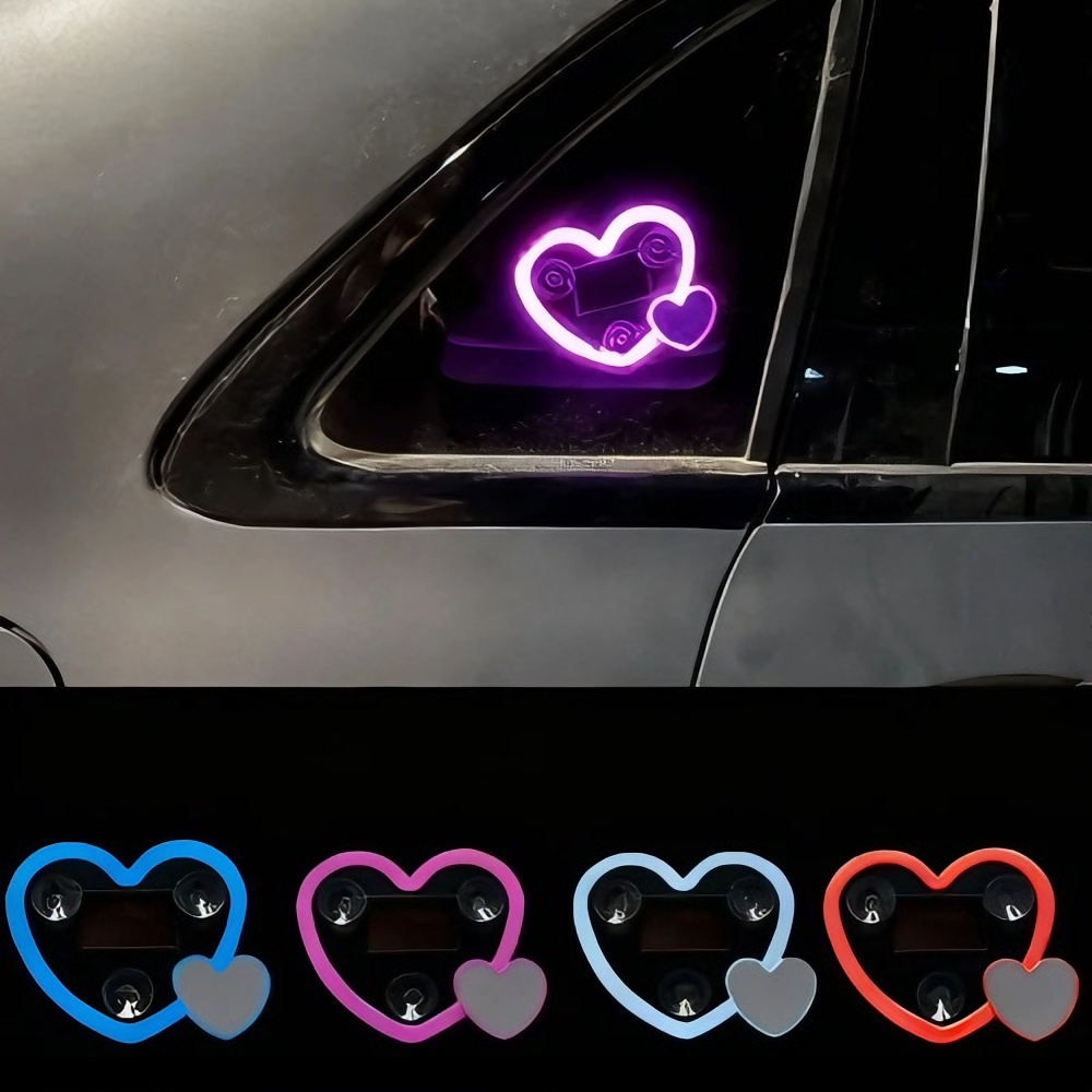 Car LED Ambient Light / Solar-Powered Heart-Shaped LED Neon Light