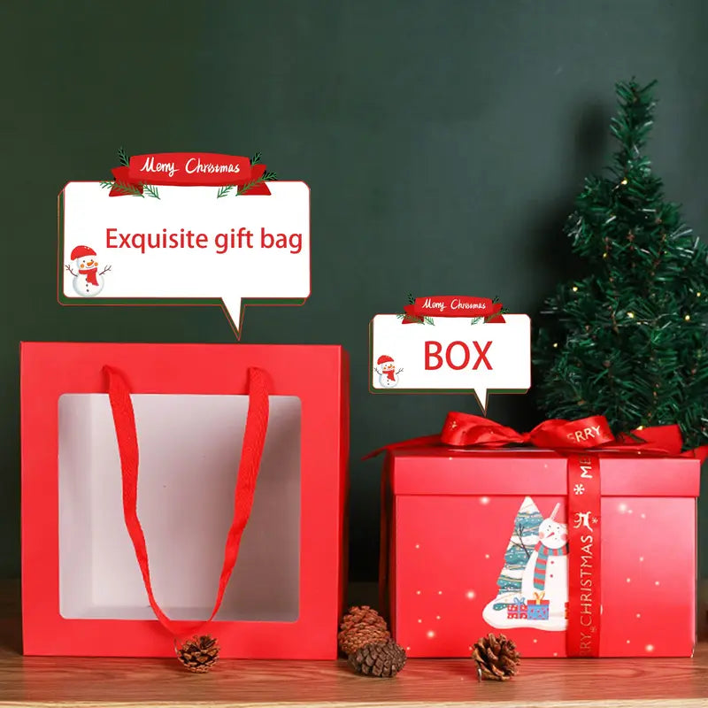 4-Story Surprise Explosion Gift Box with Ribbon, Multi-Pocket Snack & Candy Storage