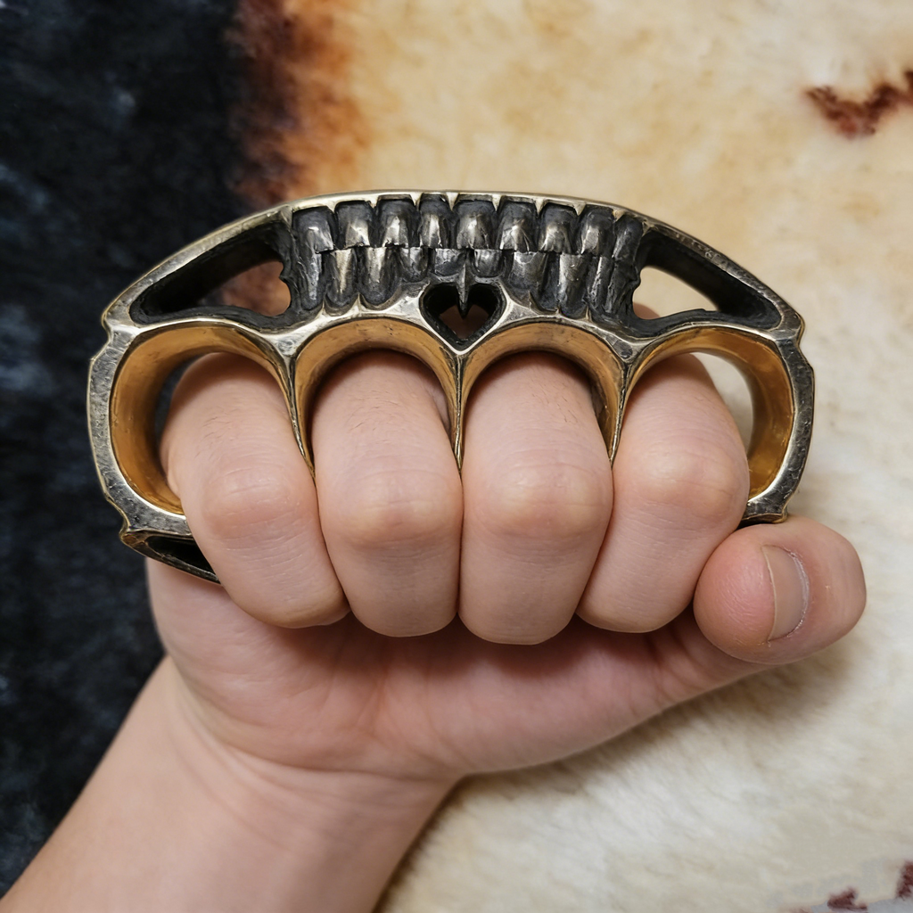 LuxeLofe® 5/8 inch Heavy-Duty Brass Skull Teeth Hardcore Style Collectible