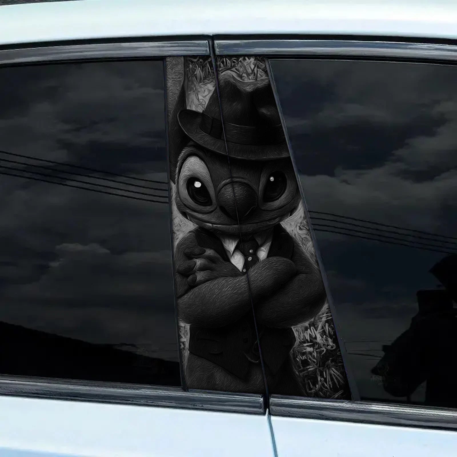 Universal Premium Vinyl Car Pillar Anime Stickers - Stylish and Durable B-Pillar Decals