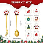 Creative Christmas Series Stainless Steel Fork and Spoon Set