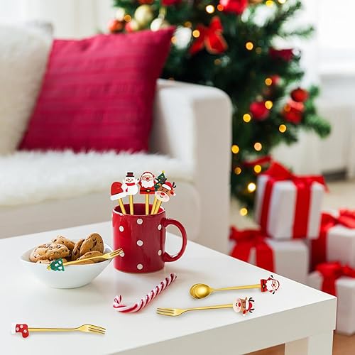 Creative Christmas Series Stainless Steel Fork and Spoon Set