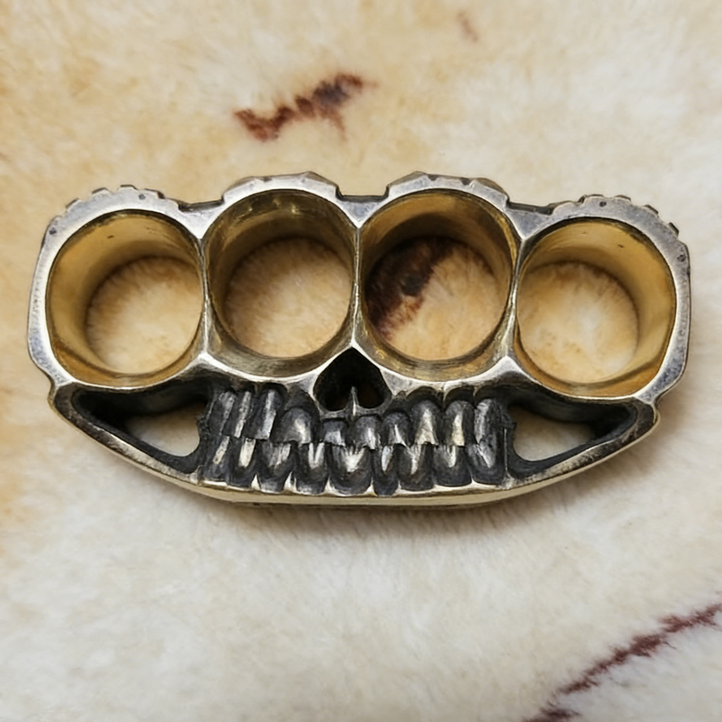 LuxeLofe® 5/8 inch Heavy-Duty Brass Skull Teeth Hardcore Style Collectible
