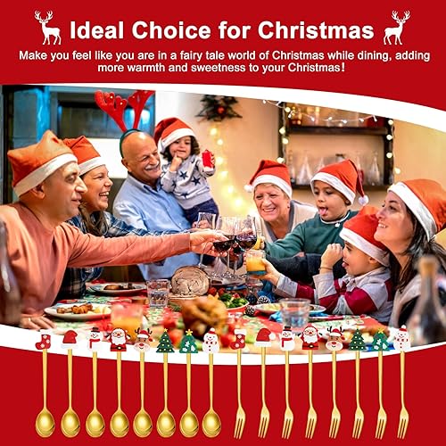 Creative Christmas Series Stainless Steel Fork and Spoon Set