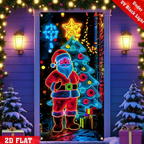 🏆Flash Sale⚡8K+ SOLD! Almost Gone-💥Fluorescent Christmas Door Cover Party Banner