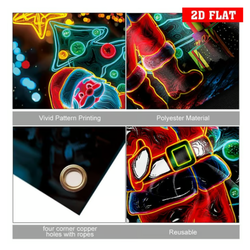 🏆Flash Sale⚡8K+ SOLD! Almost Gone-💥Fluorescent Christmas Door Cover Party Banner