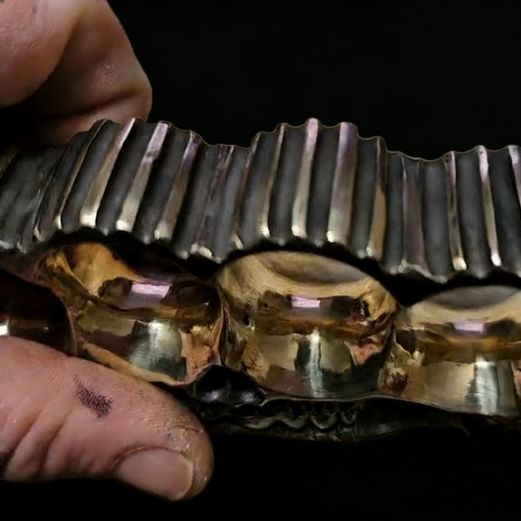 LuxeLofe® 5/8 inch Heavy-Duty Brass Skull Teeth Hardcore Style Collectible