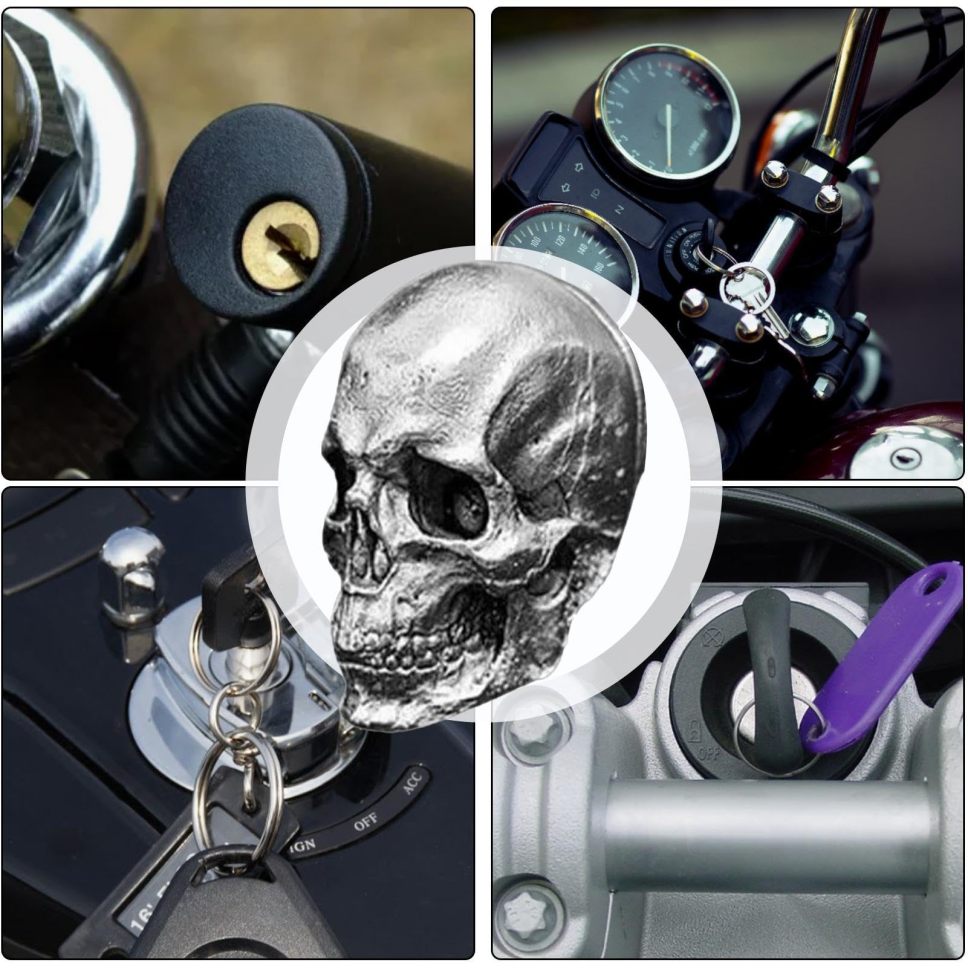 Universal Metal Devil Skull Key Cover for Motorcycles