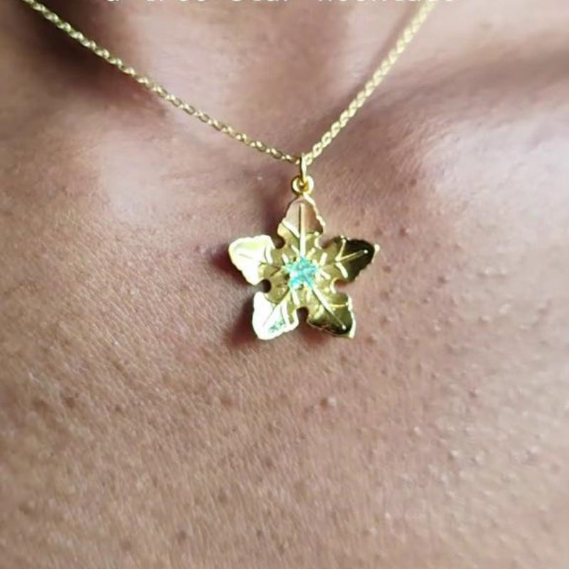 Custom Tree Star Leaf Necklace