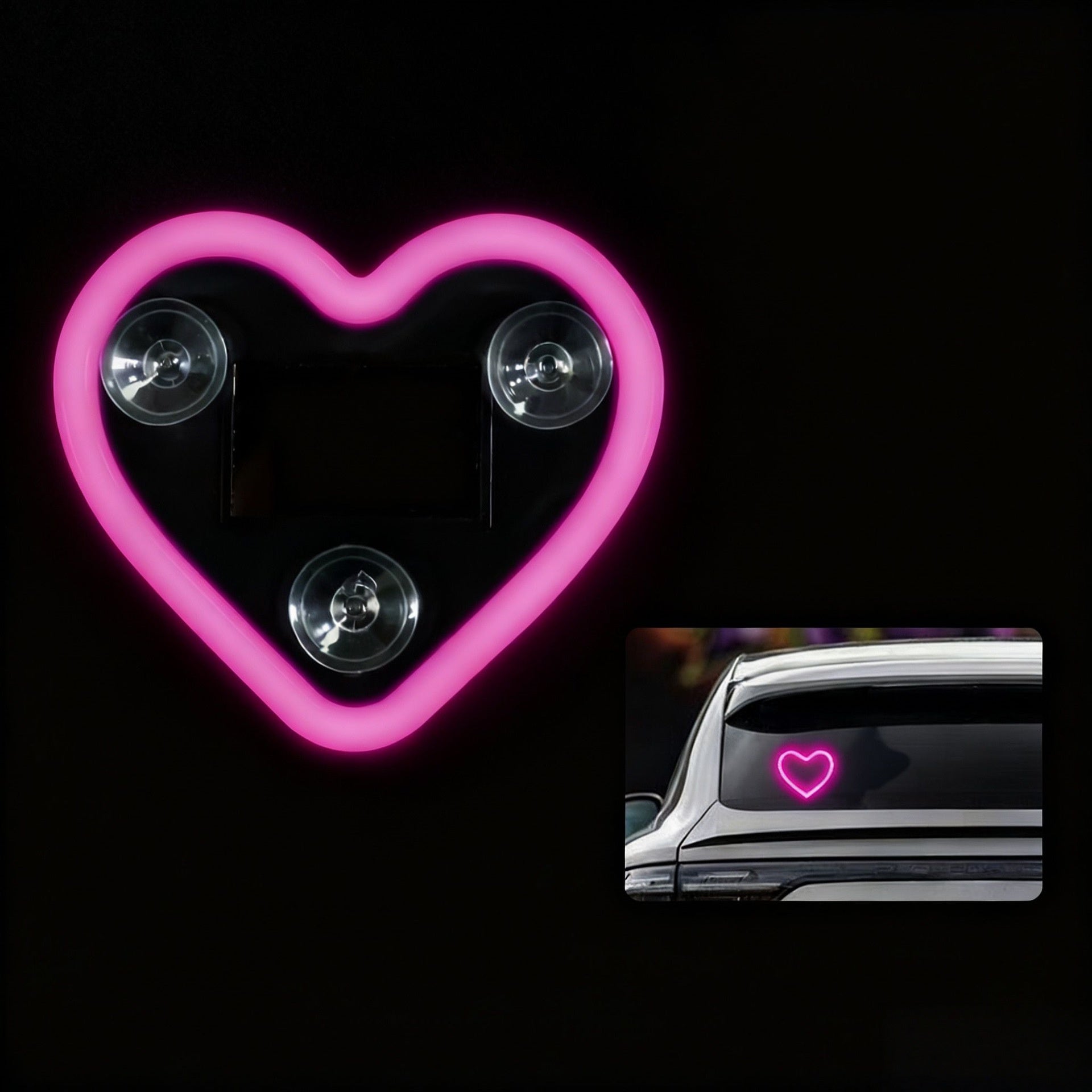 Car LED Ambient Light / Solar-Powered Heart-Shaped LED Neon Light
