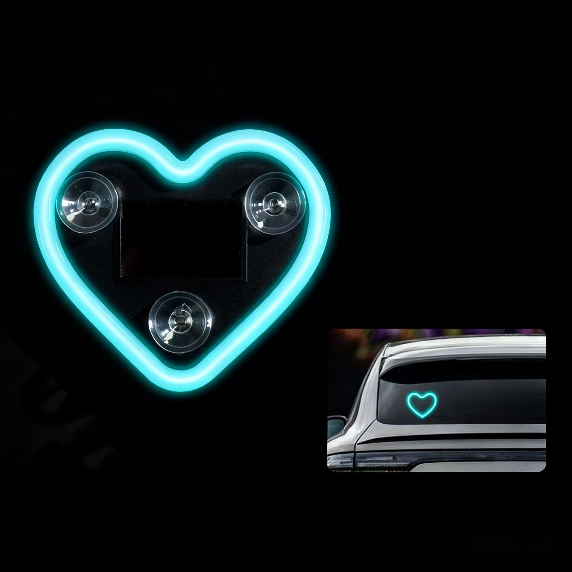 Car LED Ambient Light / Solar-Powered Heart-Shaped LED Neon Light