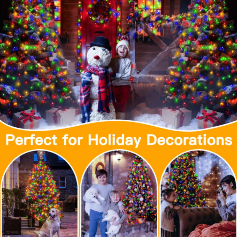 Waterproof Christmas Tree Waterfall Lights with Ring