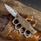 Knuckle Sleeve Knife - Natural Wood Handle
