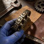 Handcrafted 5/8'' Skull Heavyweight Brass Hardcore Motorcycle Style Collectible