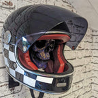 LAST DAY 70% OFF -Motorcycle Helmet Purple Lace Skull Stand