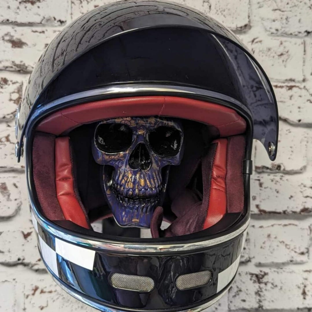 LAST DAY 70% OFF -Motorcycle Helmet Purple Lace Skull Stand